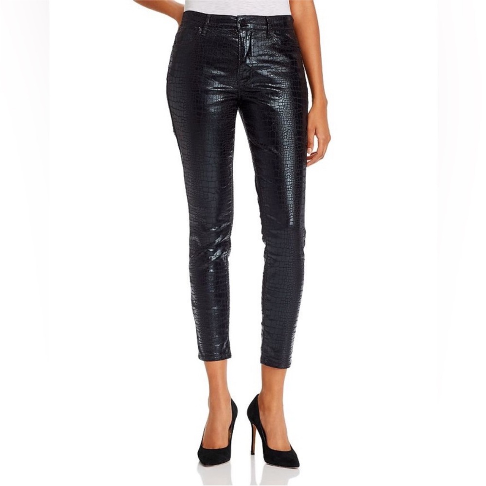 Frame Le High Skinny Crocodile Print Jeans